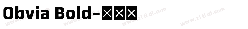 Obvia Bold字体转换 Obvia Bold字体转换